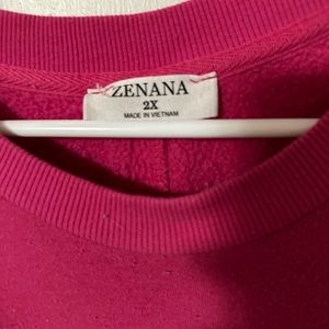 Hot pink sweatshirt